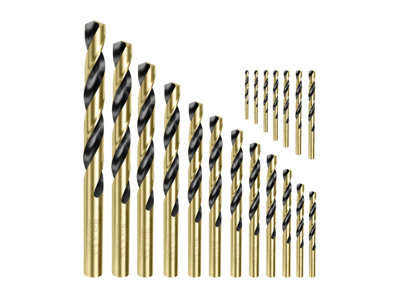 INGCO Csigafúró készlet 19 részes 1-10 mm HSS hengeres