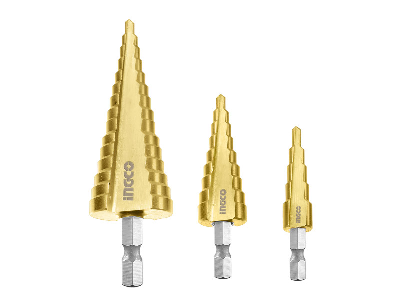 INGCO Lépcsősfúró készlet 3 részes 4-32 mm HSS