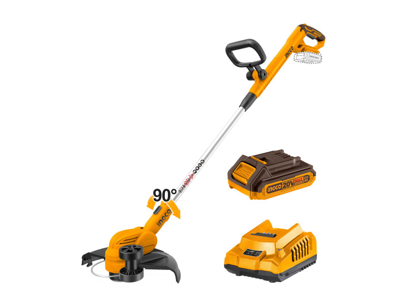 INGCO Akkus fűszegélynyíró 300 mm 20 V (1 x 2,0 Ah akku + töltő)