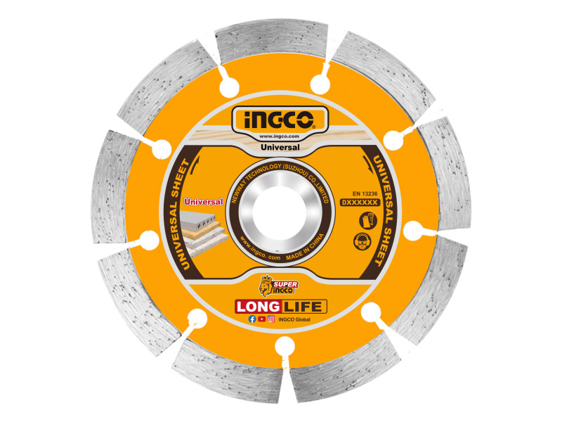 INGCO Gyémánt vágókorong 115 x 10 x 22,2 mm szegmentált