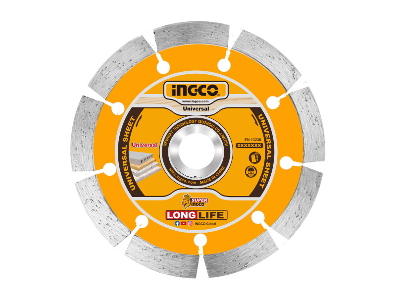 INGCO Gyémánt vágókorong 125 x 10 x 22,2 mm szegmentált