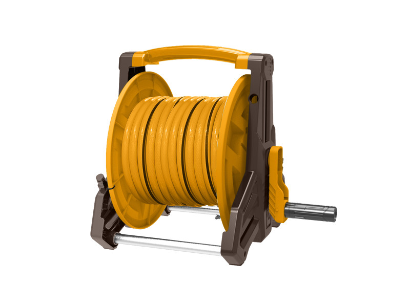 INGCO Tömlőtartó kocsi szett (1 x 20 m tömlő + 9 részes locsolástechnikai készlet)