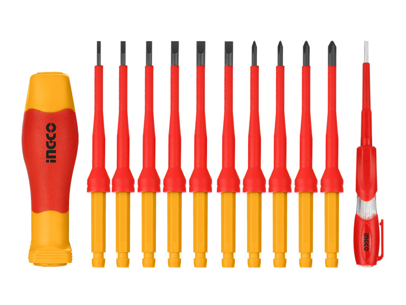 INGCO Szigetelt csavarhúzó készlet 12 részes 1000 V-ig szigetelt