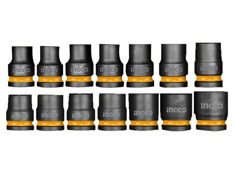 INGCO Gépi dugókulcs készlet 14 részes 1/2" 10-27 mm CrMo