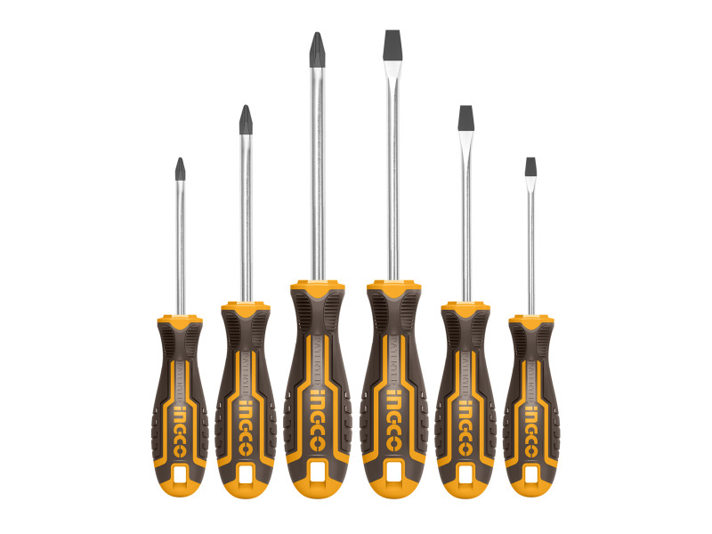 INGCO Csavarhúzó készlet 6 részes mágneses CrV