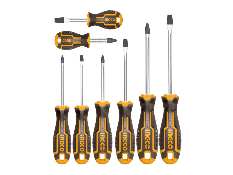INGCO Csavarhúzó készlet 8 részes mágneses CrV