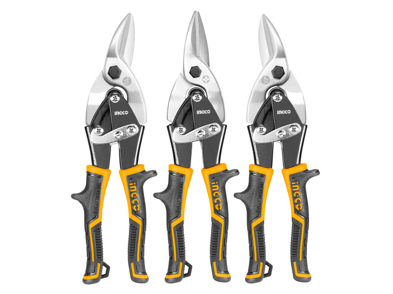 INGCO Lemezvágó olló készlet 3 részes 250 mm